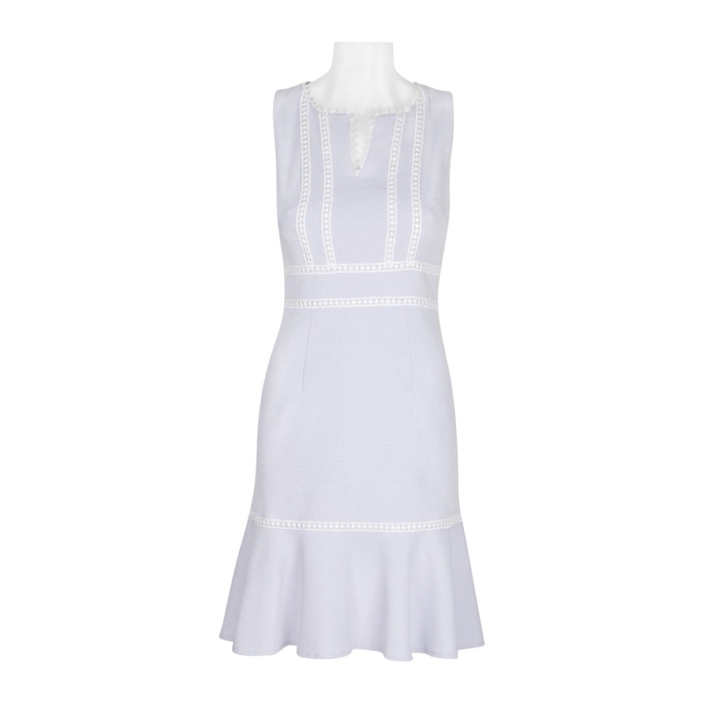NANETTE Iris Purple sleeveless dress with eyelet